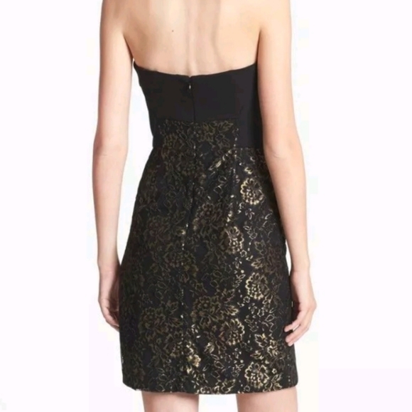 Diane von Furstenberg Black Metallic Garland Dress - Sz 14 - Picture 2 of 12